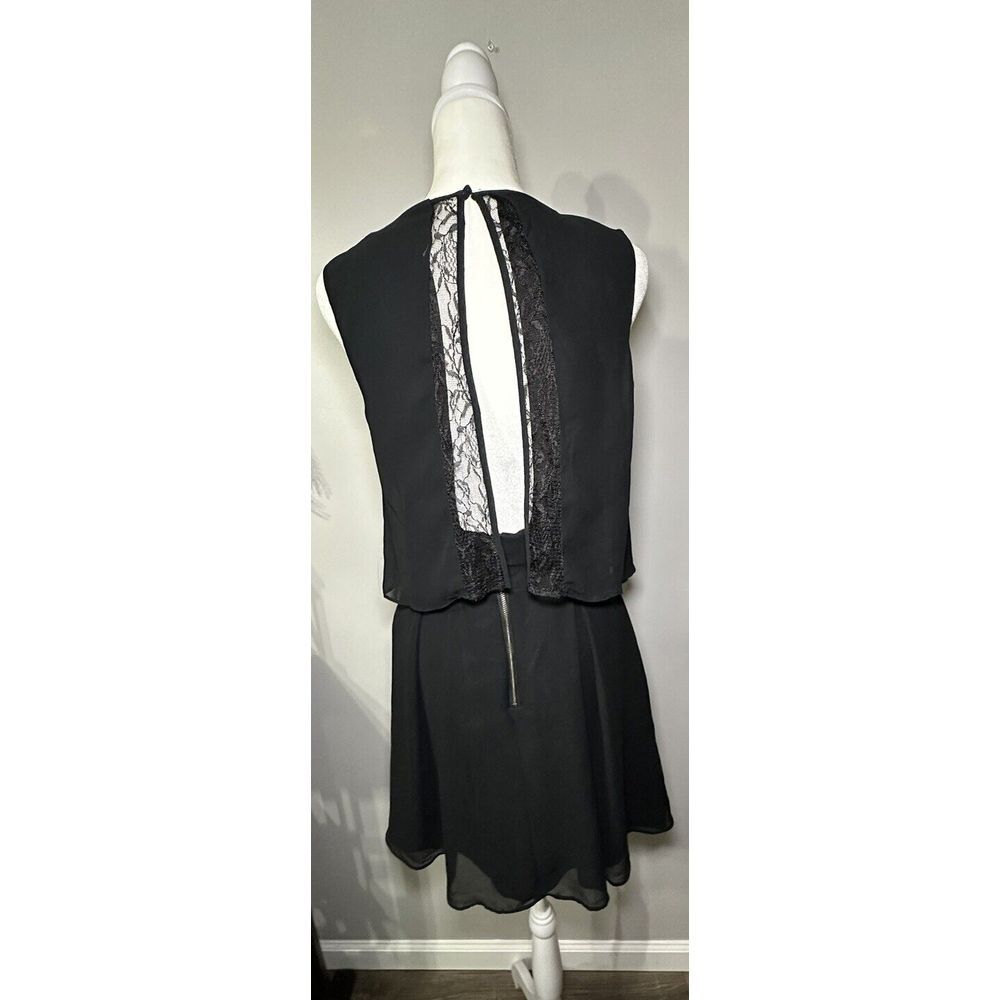 BCBGENERATION Woman's Black Cocktail Dress Mini Black‎ Sleeveless Lace Size 8 - Picture 2 of 11